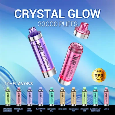JNR Crystal Glow 33K Pod Vape Rechargeable et Rechargeable par Remplissage